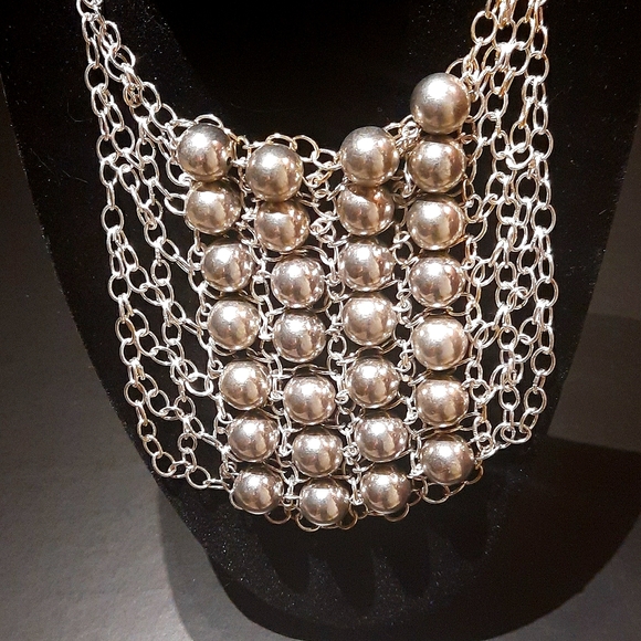 Chico's Jewelry Silver Toned Ball And Chain Necklace Poshmark